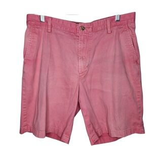 Nautica Mens Classic Fit Chino Shorts Coral Pink 100% Cotton Size 34W Summer